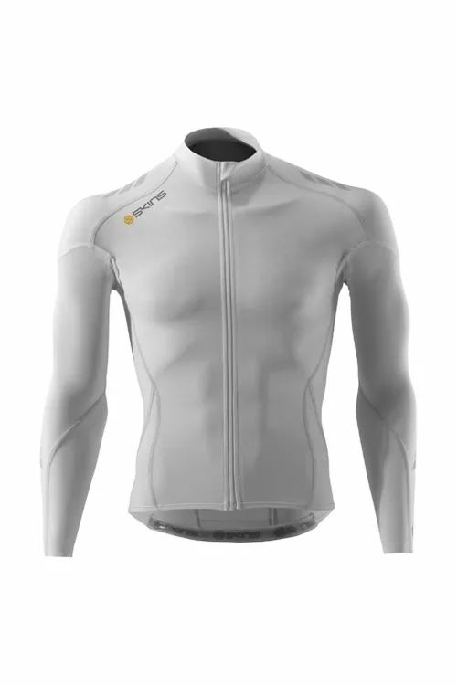 Компресионна блуза с дълъг ръкав Skins C400  6015929 10-189  Закопчаване с цип  UV защита 50   Антибактериална  XS  Бял