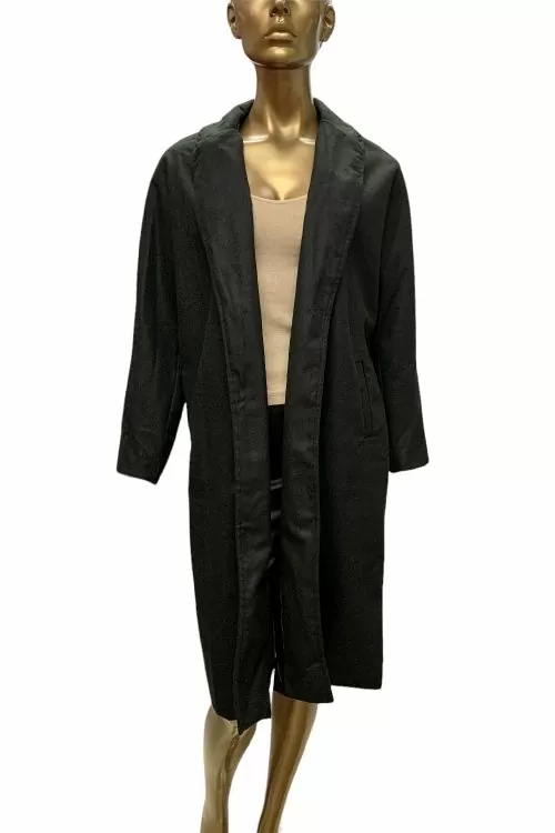 Дамско палто JUP My dress room 16744436/7561254-11 10-175, Елегантно, Без закопчаване, Джобове, L/XL, Черен