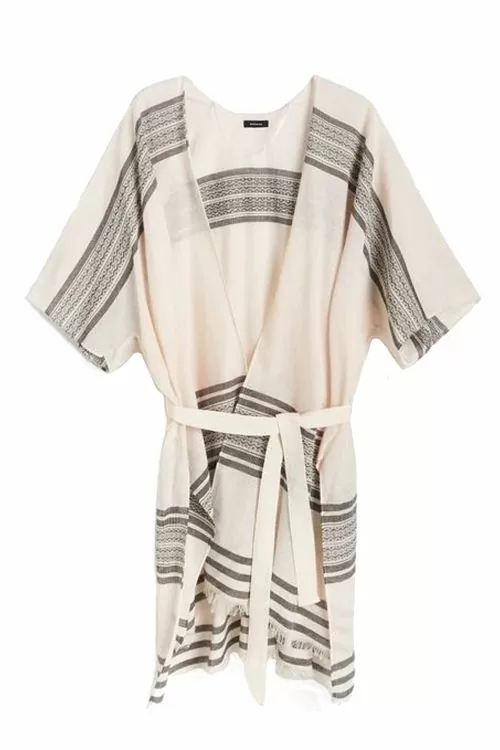 Дамска плажна туника JUP LPP 3052G-01X-L XL 5-69  Слонова кост черен  L XL