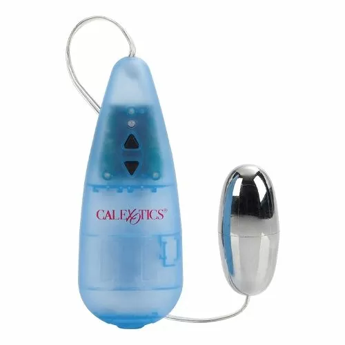 Мини масажор JUP Calexotics 0028792 10-347, Вибриращ куршум, Контролер, 5 функции, 5,75 x 2,5 cm, Син