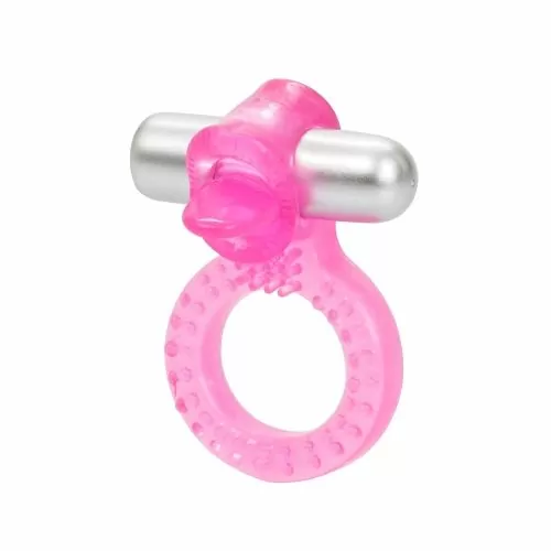 Вибриращ пенис пръстен Calexotics 051011 10-353  Teaser Tongue Enhancer  Със стимулатор езиче  8 x 5 cm  Розов