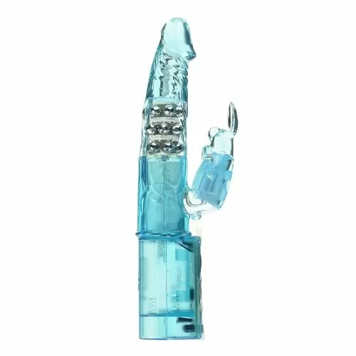 Вибратор California Exotic Decadent Indulgence  quot зайче quot  031440 10-356  5 функции на вибрация и ескалация  17 7 x 3 8 см  Син