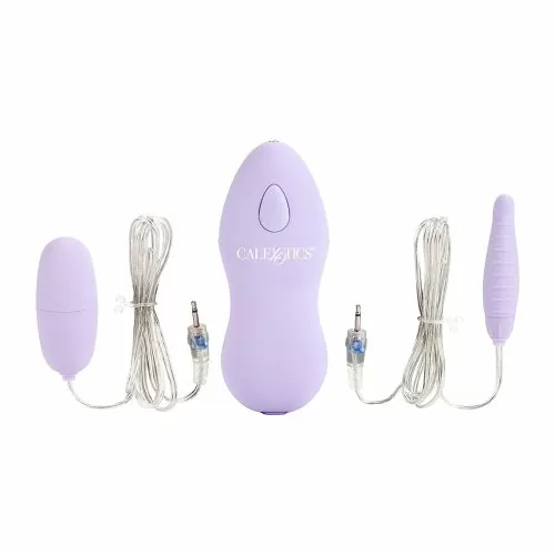 Двоен интимен масажор Calexotics 050106 10-246  Twin Pleasure Pak Intense  Контролер  6 см  Лилав