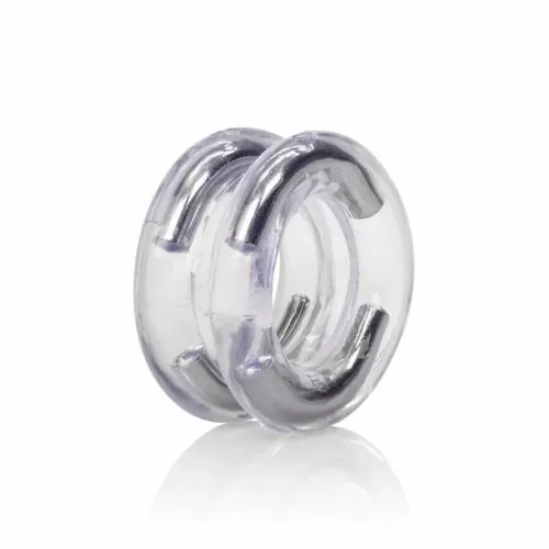 Пенис пръстен California Exotic 058386 10-246  Support Plus  Double Stack Ring  Двойни опори  4 5 см  Прозрачен