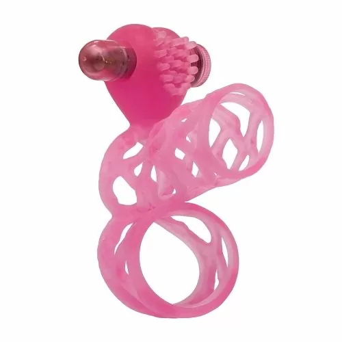 Пенис клетка California Exotic 050984 10-255  Lover s Cage  Вибриращ стимулатор  8 см х 3 см  Розов