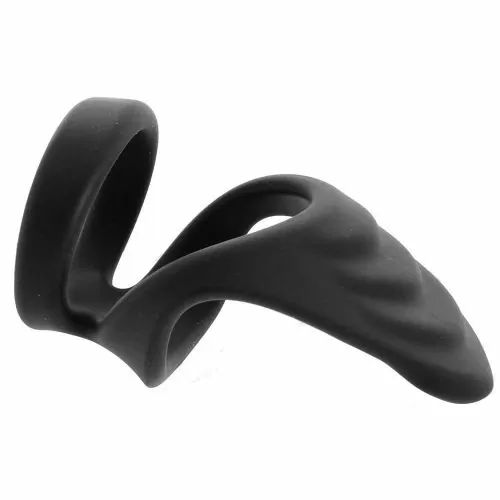 Пенис пръстен CalExotics Viceroy Perineum Dual Sling Ring 0410864  Водоустойчив  Силикон  Черен