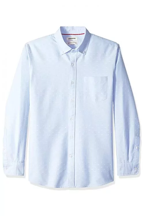 Мъжка риза Find Goodthreads nbsp 0852606-AZ14496  Дълги ръкави  Памук  Светлосин  S