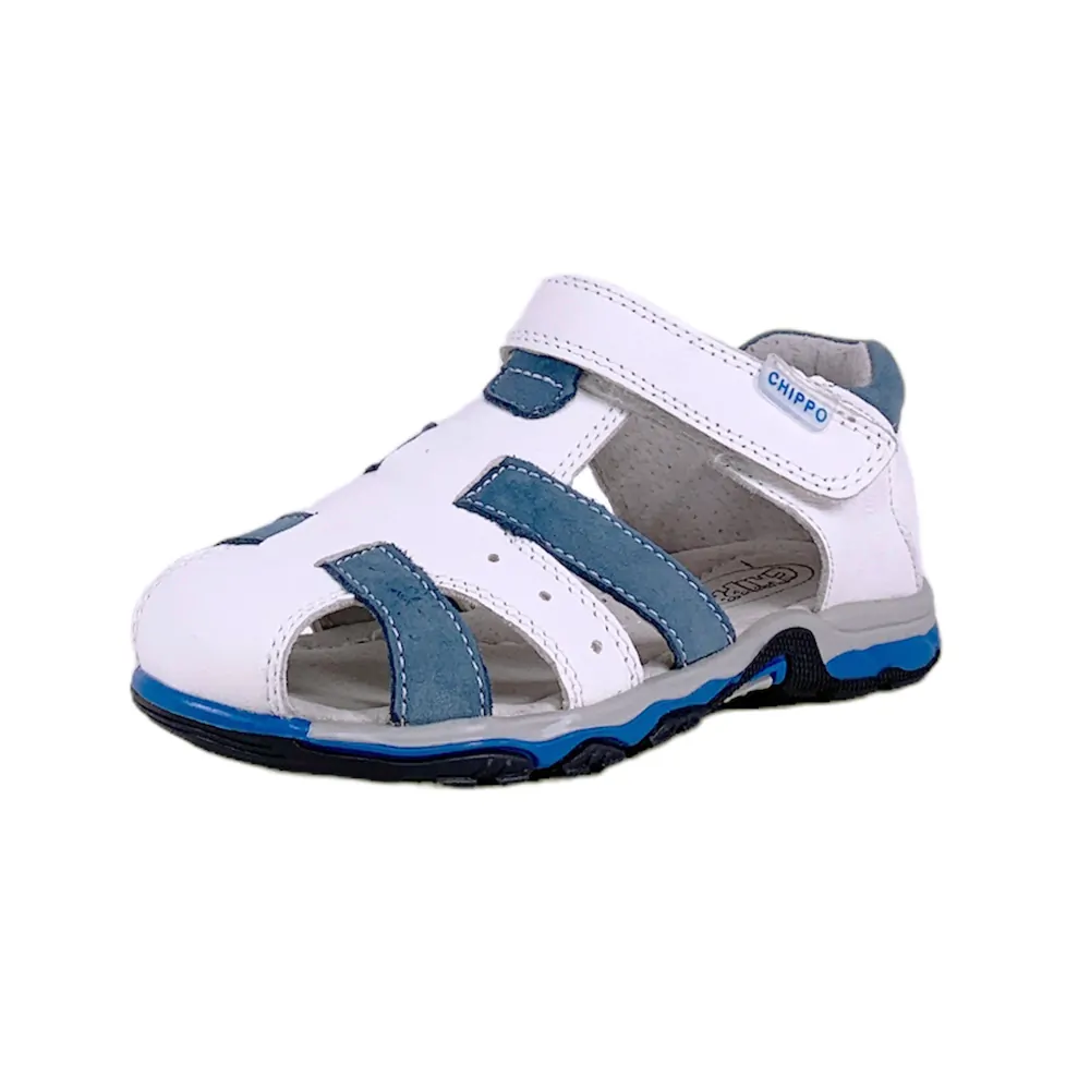Детски сандали Kids Chippo 923882-1  Естествена кожа  Бял Светлосин