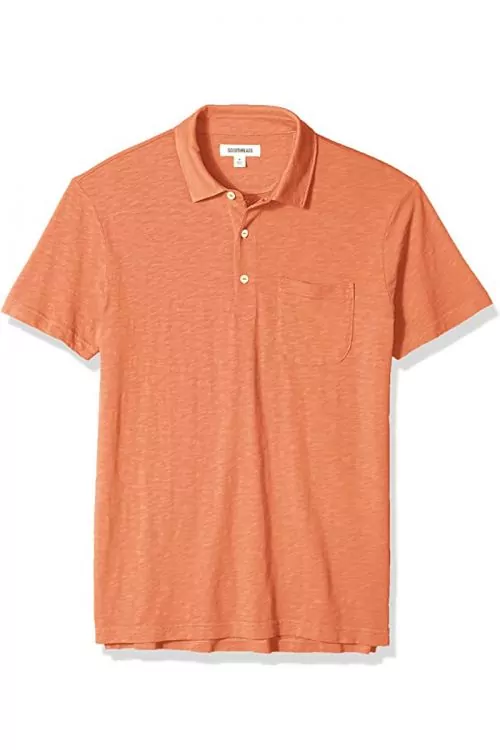 Мъжка поло тениска JUP Goodthreads AZ13749-0859438, Памучна, Оранжев, XS EU