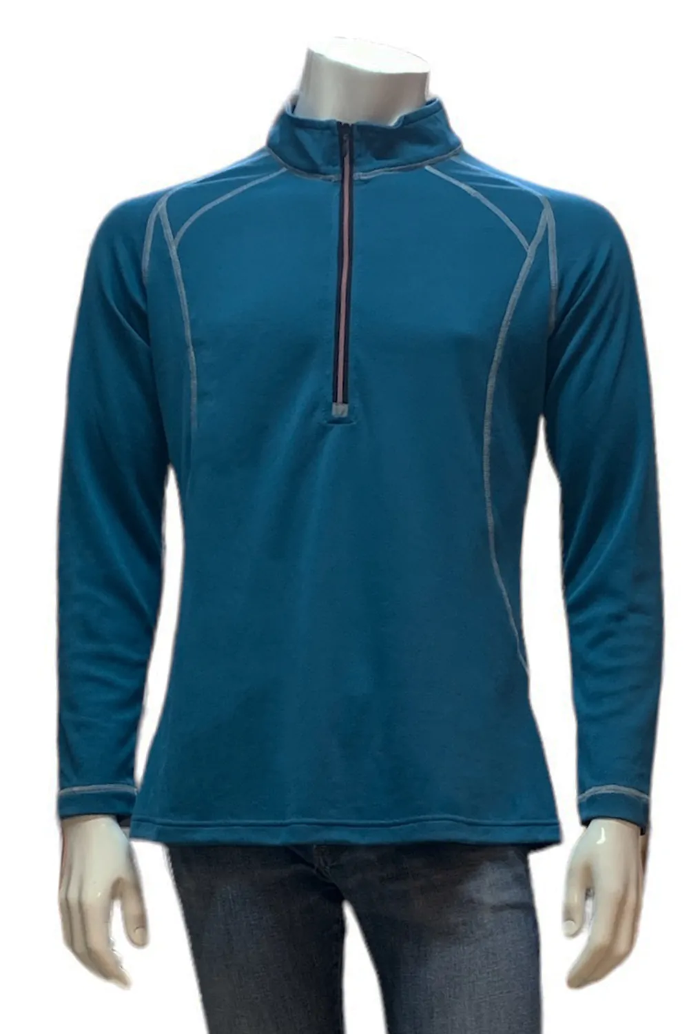 Мъжко спортно горнище Maul Emerson Midlayer Longsleeve 1 4 zip 2044908 10-500  Унисекс  1 4 цип  Дълъг ръкав  Дишаща  UPF 40   46  Тюркоаз
