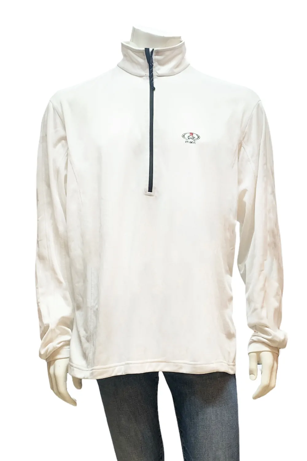 Мъжко спортно горнище Maul Oslo Midlayer Longsleeve 1 4 zip 4452400-A 10-500  1 4 цип  Дълъг ръкав  XXL  Бял