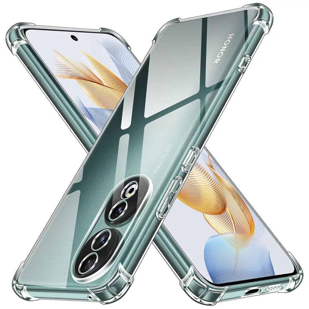 Силиконов калъф Ivoler Vguard за Honor 90 2213130 8865-40  6 7 quot   Гъвкав TPU  Удароустойчиви ъгли  Прозрачен