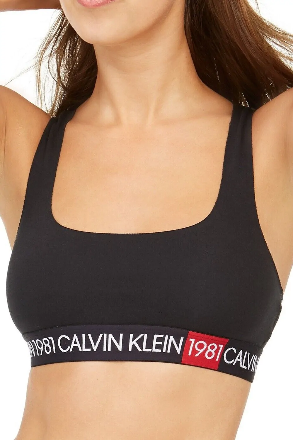 Дамски спортен сутиен Calvin Klein 1981 Bold Micro F5577-BK 10-509  Памук  Черен