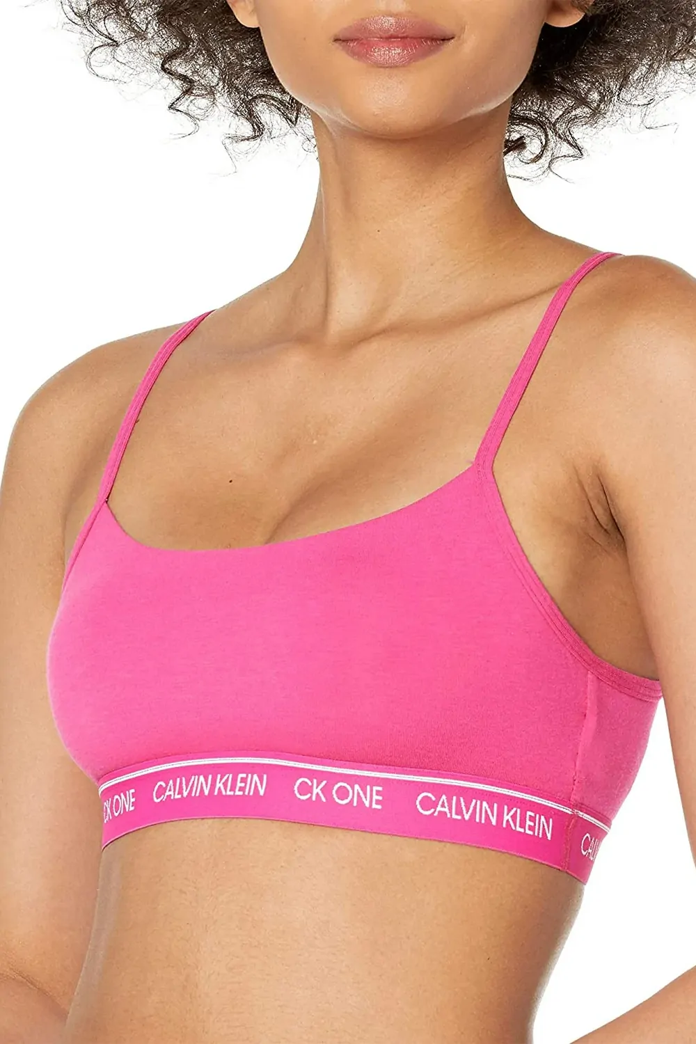 Дамски спортен сутиен Calvin Klein CK One F5727-PK 10-512  Mек памучен модал  Розов