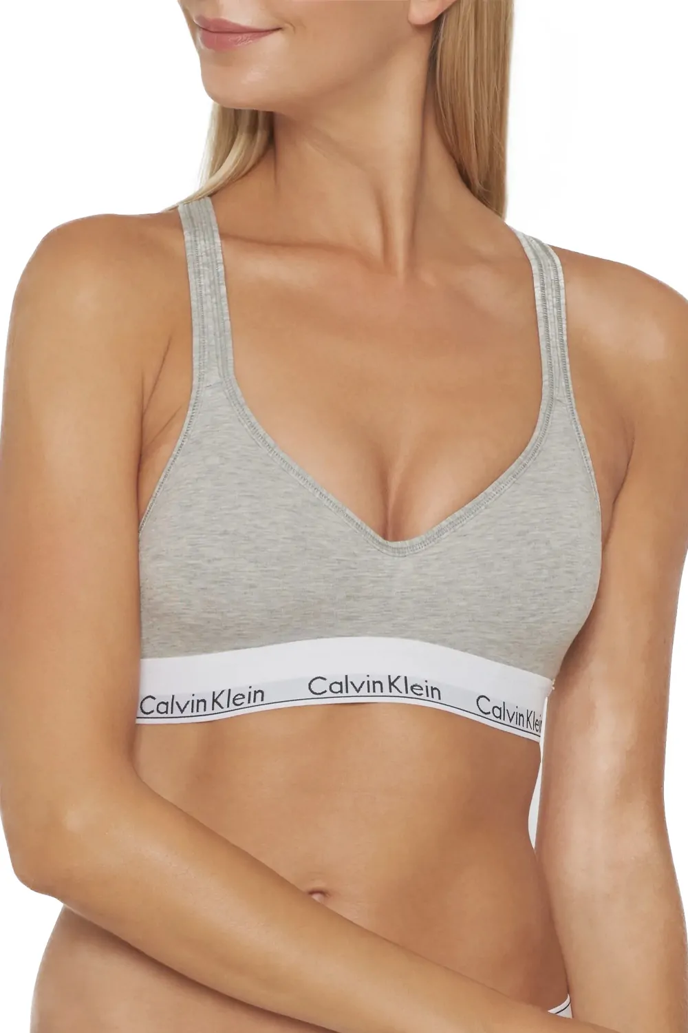 Дамски спортен сутиен Calvin Klein Modern Cotton F1654-GR-S 4433758 10-513 511  Подплатени чашки  Памук  S  Сив