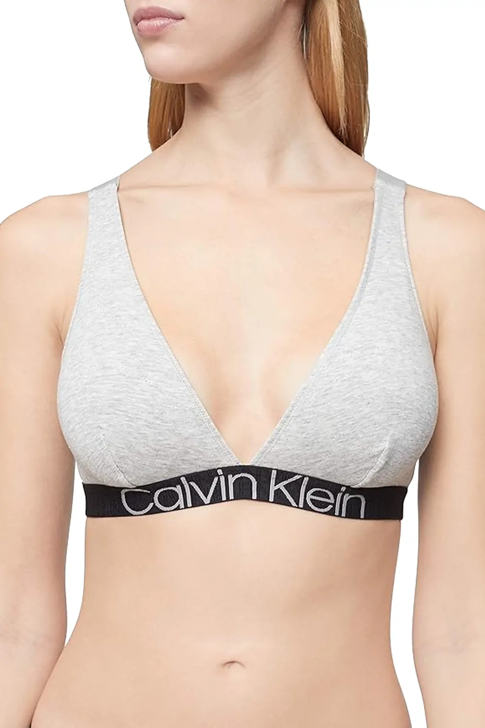 Дамски сутиен бралет Calvin Klein Underwear F6577-GR-XS 10-513  Тригълни чашки без подплънки  Памук  XS  Сив