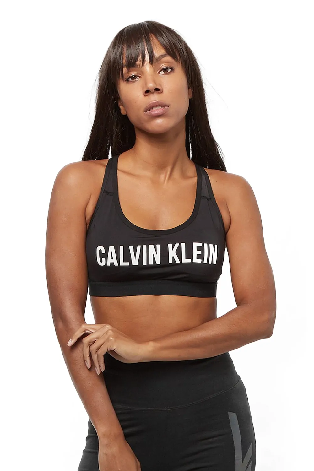 Дамско спортно бюстие Calvin Klein Performance Low Support 500289-BK 10-513  Подплънки  Черен
