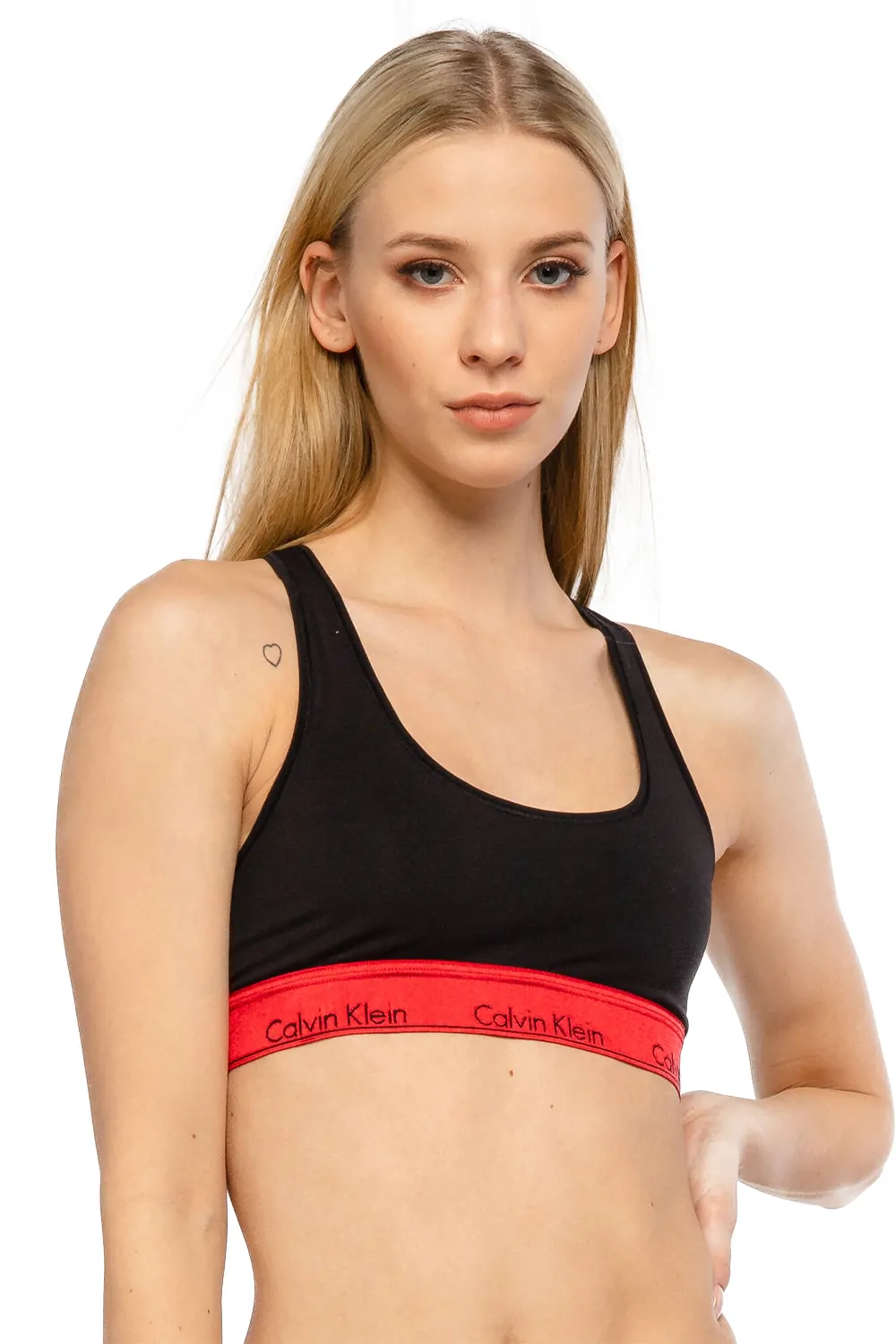 Дамски спортен сутиен Calvin Klein F6127-BK-М 10-515  Без подплънки  Памук  М  Черен
