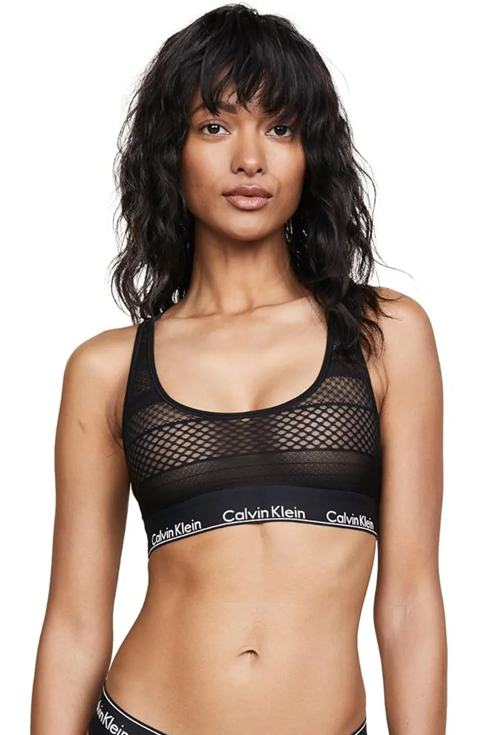 Дамски спортен сутиен Calvin Klein Modern Cotton F4640-BK-S 10-514  Mек памучен модал  S  Черен