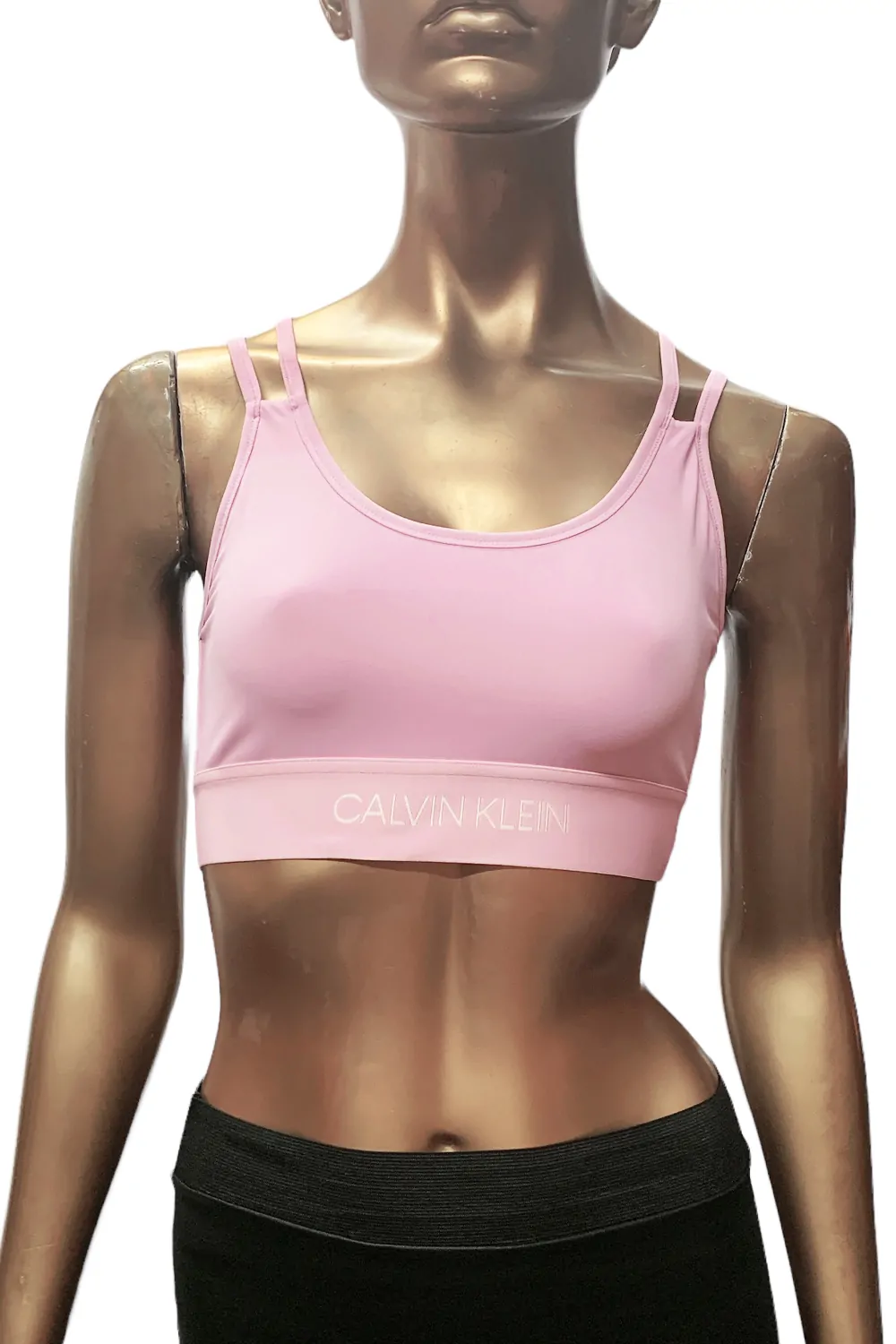 Дамски спортен сутиен Calvin Klein Performance Medium Support K174695 10-514, Кръстосан дизайн, Розов
