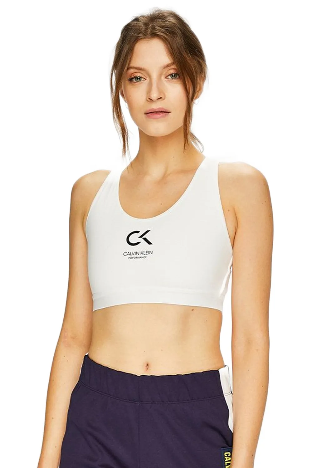 Дамски спортен сутиен Calvin Klein Performance 226168-S 10-511  Изчистен дизайн  S  Бял