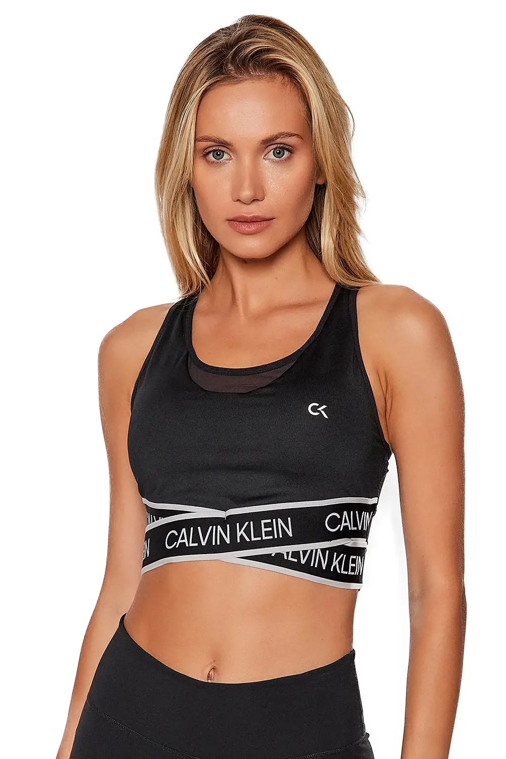 Дамски спортен сутиен Calvin Klein Performance 290621 10-511  Леко подплатени чашки  Черен