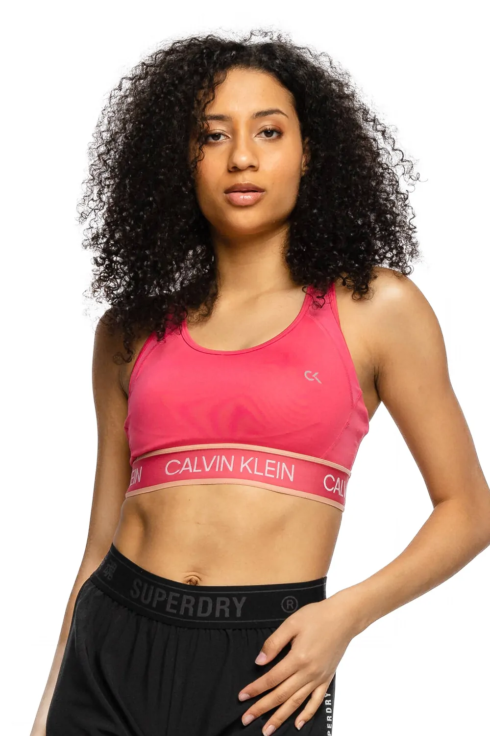 Дамски спортен сутиен Calvin Klein Performance 342227-PK-L 10-511, Стегнатост, L, Розов