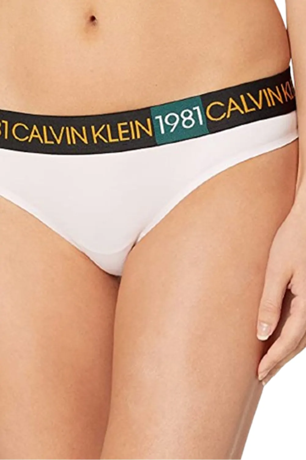 Дамски прашки Calvin Klein Women s 1981 Bold Logo Thong String F5448-PK-S 90-8  Памук  S  Светлорозов