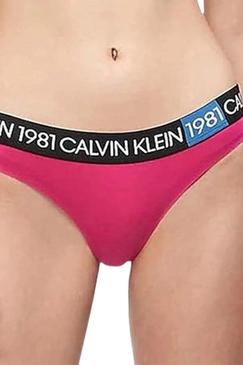 Дамски прашки Calvin Klein Women s 1981 Bold Logo Thong String F5448-DPK-S 90-8  Памук  S  Розов