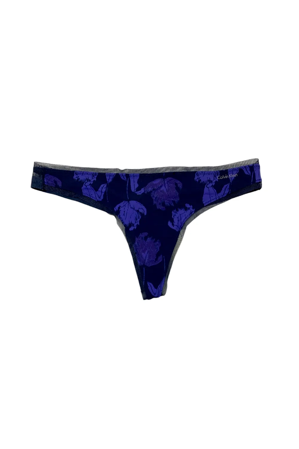 Дамски прашки Calvin Klein Sculpted Thong F1666-BLU-S 90-11  Мрежести панели  S  Син