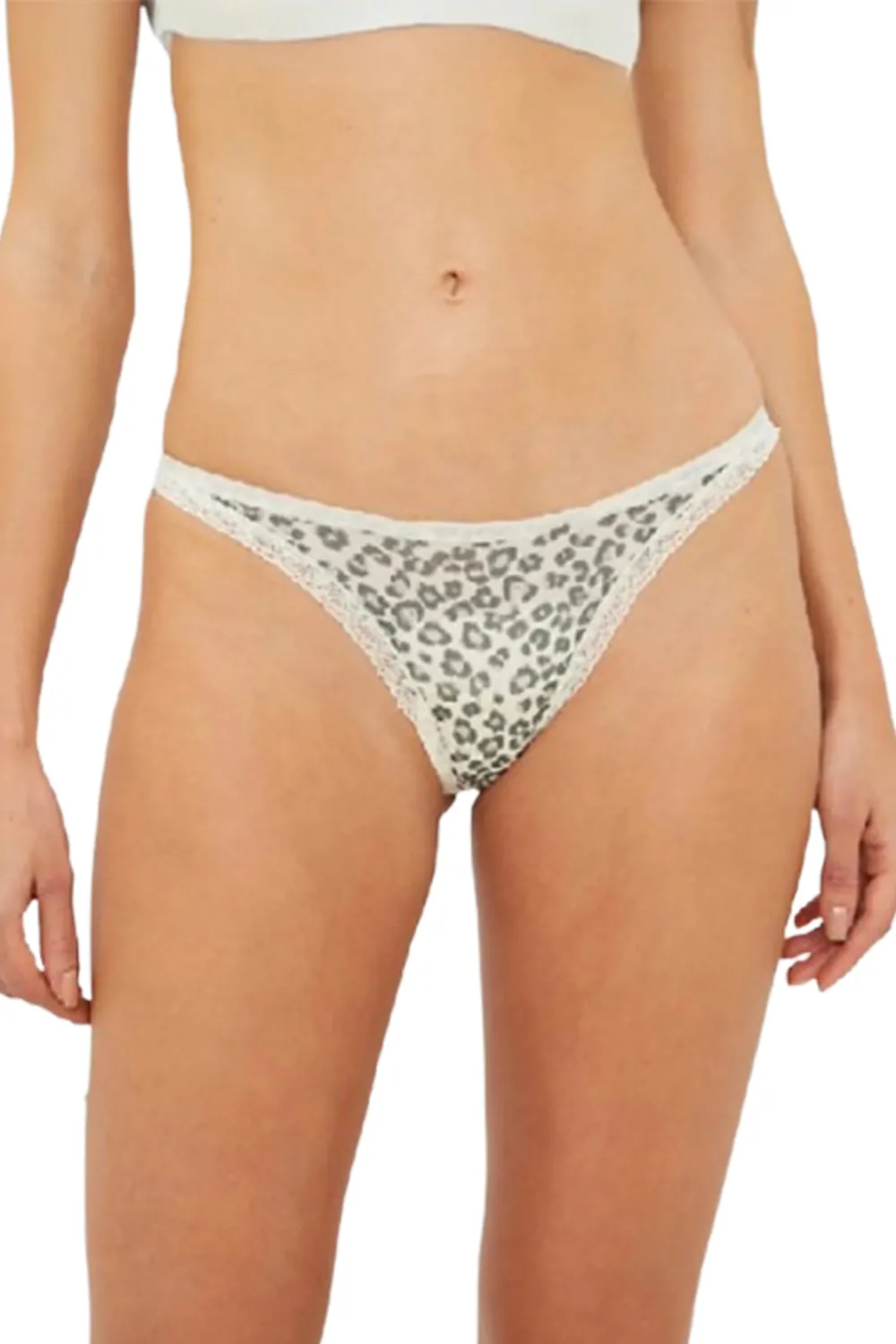 Дамски прашки Calvin Klein D3445-PRNT-L 90-12, Животински принт, Дантела, L, Слонова кост/Зелен