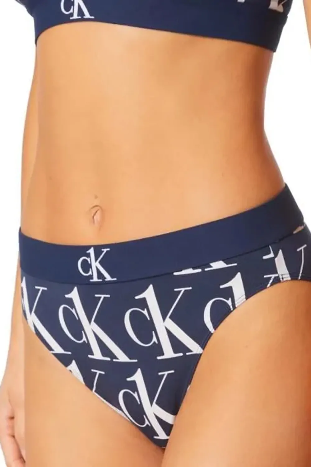 Дамски бикини Calvin Klein CK ONE Cheeky F6671-BLU-XS 90-17  Лого принт  XS  Тъмносин