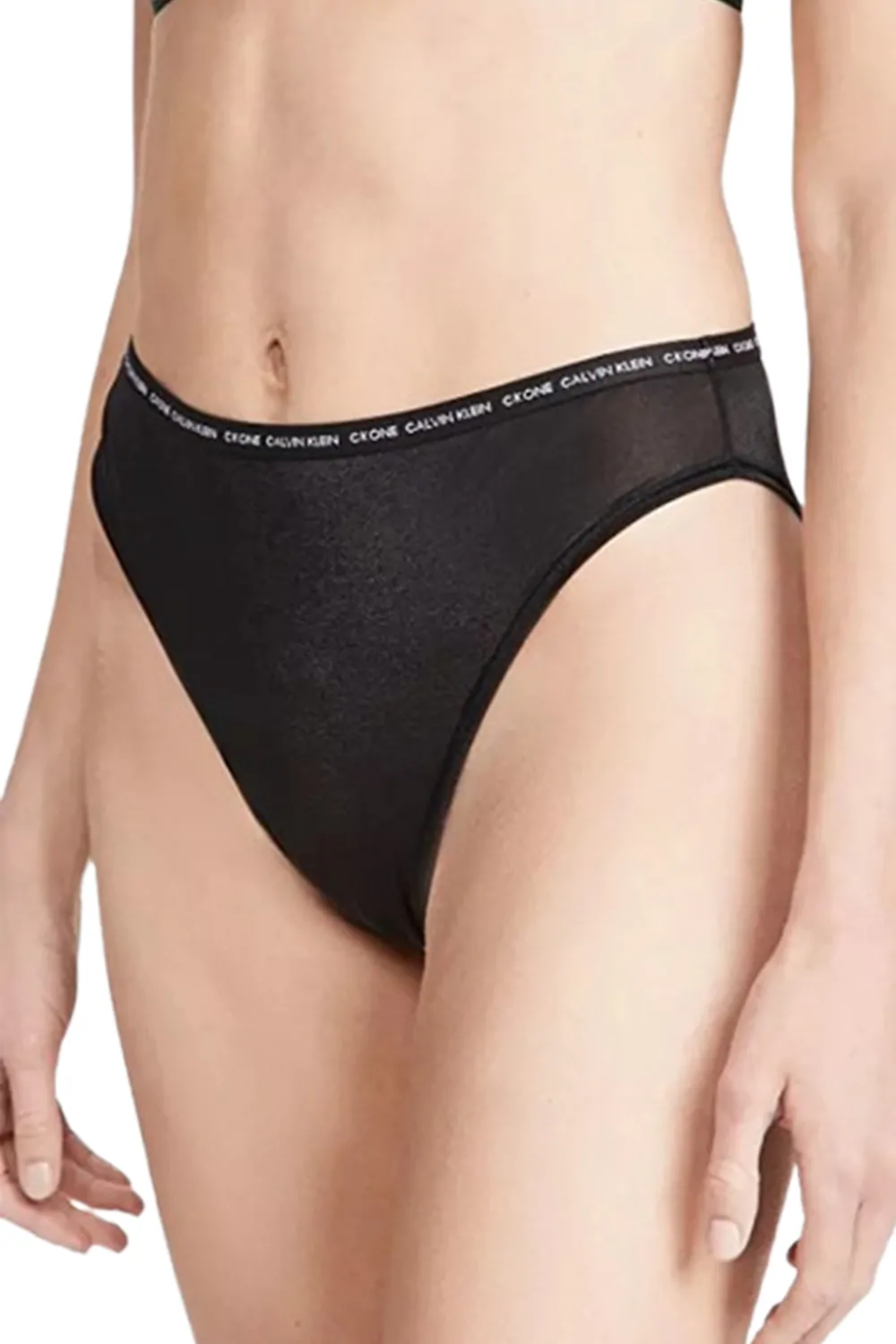 Дамски бикини CK ONE High Waist Tanga F6525-BK-L 90-17  Тип бразилиана  Висока талия  L  Черен