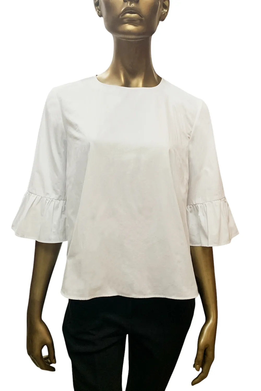 Дамска блуза ETAM C Pop  479096-WT-44 8801-2  3 4 ръкав  100  Памук  Овално деколте  44  Бял