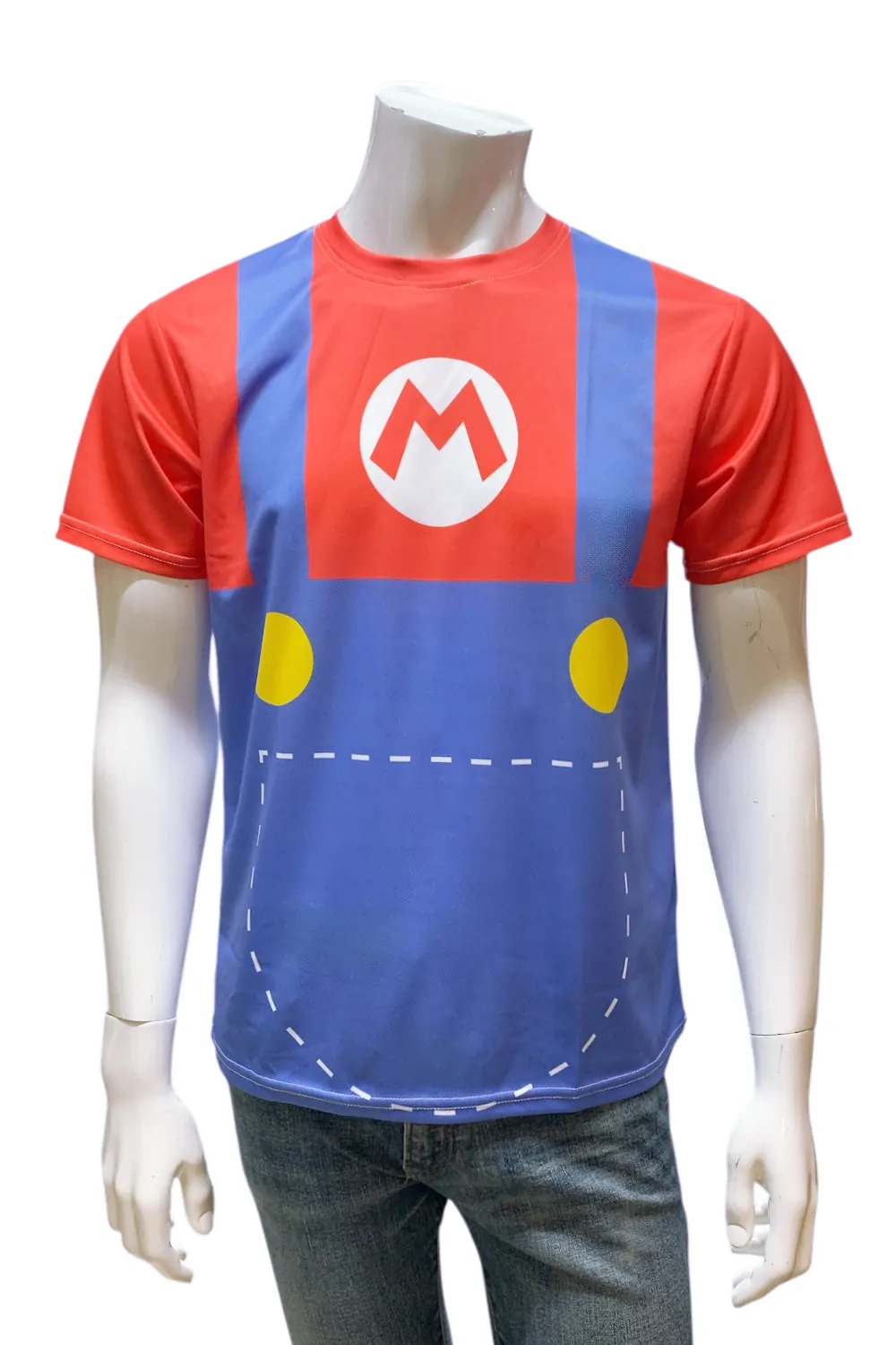 Мъжка тениска JUP 2292046 90-39  Super Mario  3D принт  Лека и дишаща материя  S  Червен Син