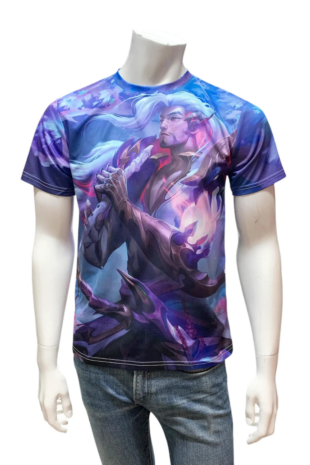 Мъжка тениска JUP 9010936 90-39  League of Legends Yasuo  3D принт  S  Син