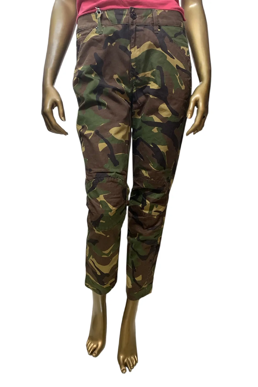 Дамски панталони G-Star RAW 5622 3D MID BOYFRIEND 7925713  Средна талия  Regular fit  Памук  4 джоба  Камуфлаж