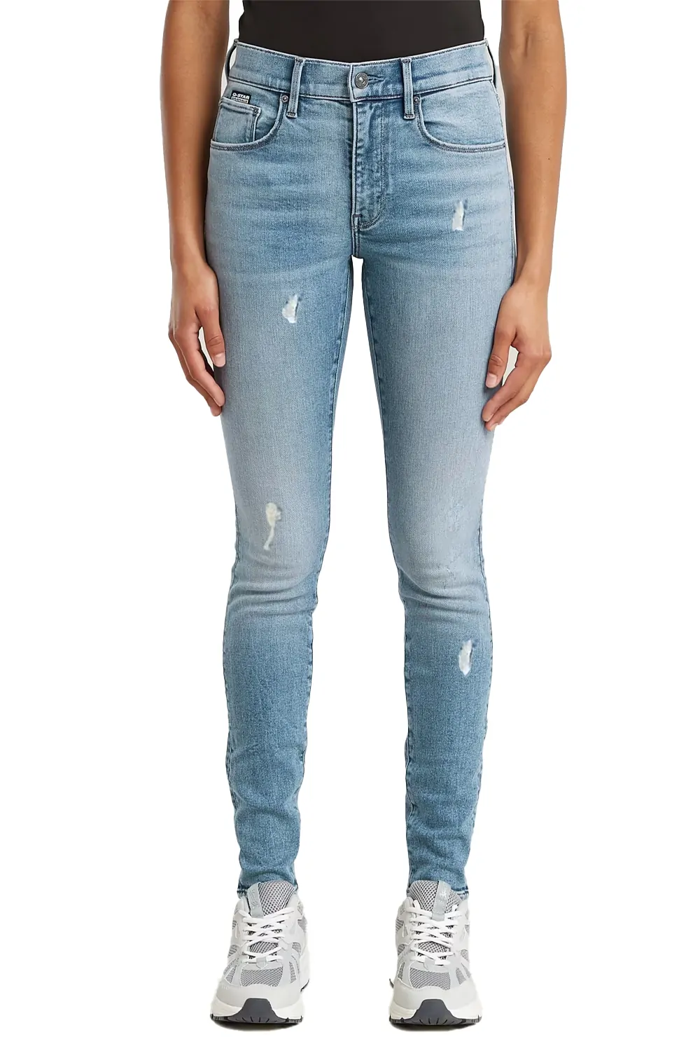 Дамски дънки G-Star RAW 3301 Ultra High Super Skinny 1973808 16113-7  Висока талия  Памук  W26-L30  Светлосин