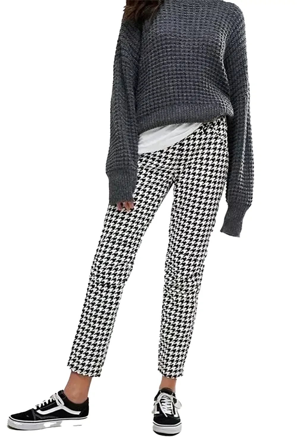 Дамски дънки G-Star RAW Elwood X25 3D Boyfriend  Pharrell Williams Houndstooth Print  Памук  Черен Бял