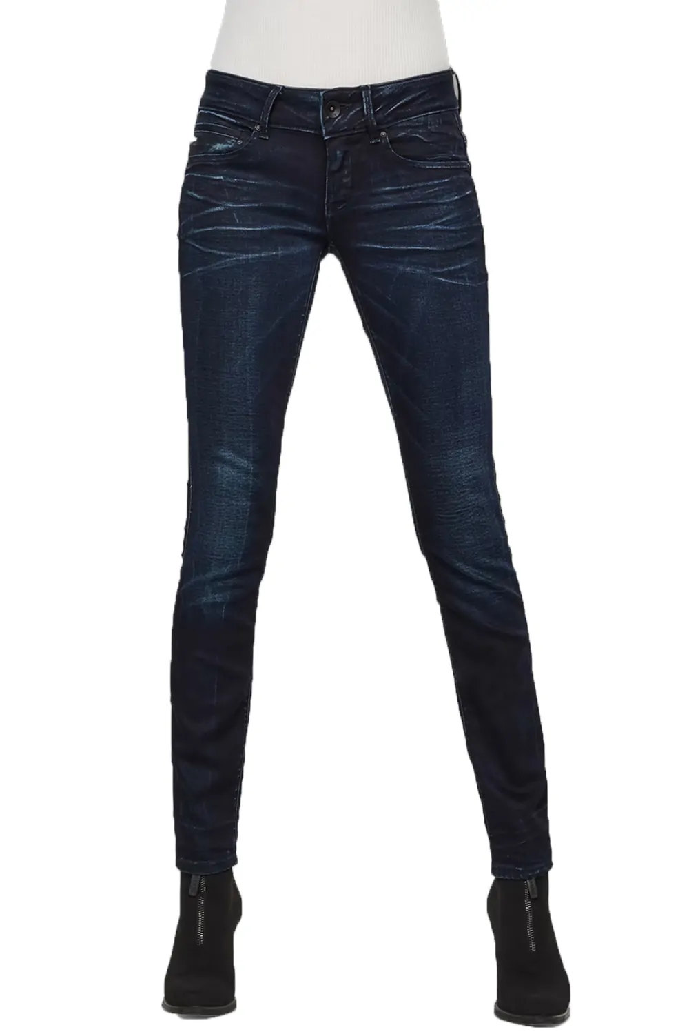 Дамски дънки G-Star RAW Midge Cody Mid Skinny  Slander Blue Superstretch  Тъмносин