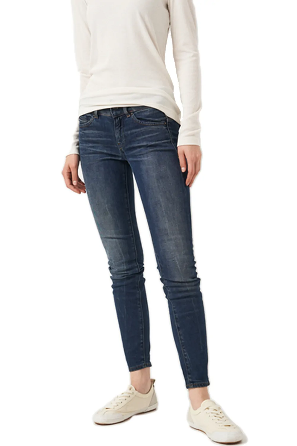 Дамски дънки G-Star RAW Midge Cody Mid Skinny  Struma Stretch Dark Aged  Памук  Тъмносин
