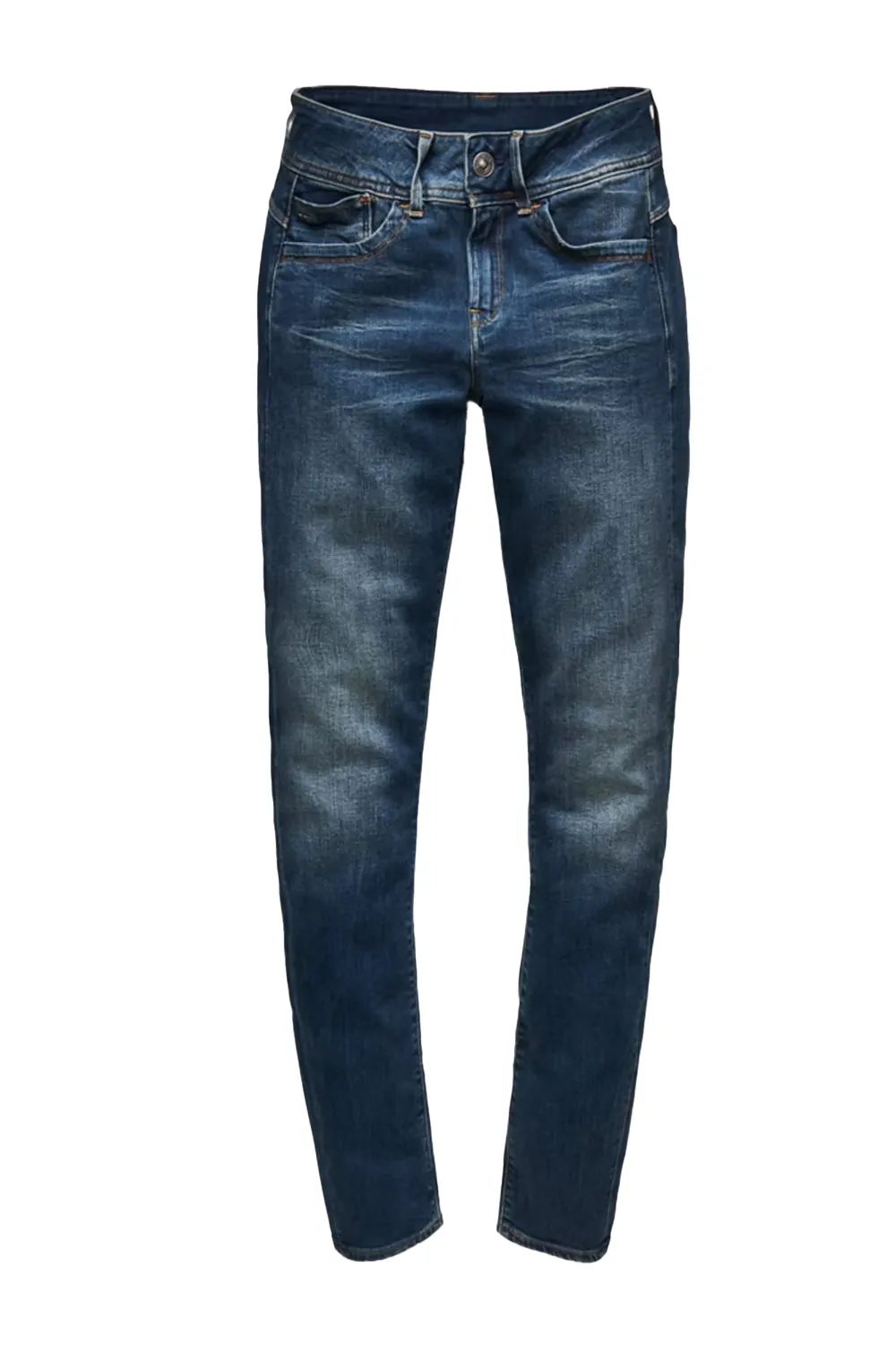 Дамски дънки G‑Star RAW Lynn D‑Mid Skinny  Средна талия  Много стеснен крачол  Тъмносин