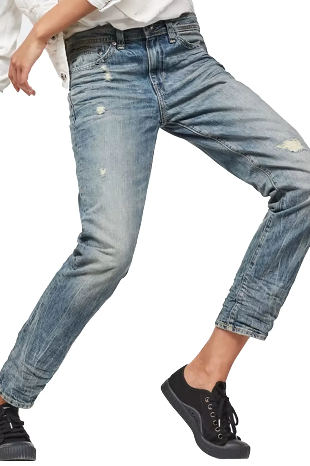 Дамски дънки G‑Star RAW Midge Saddle Boyfriend 4802198 16113‑19  Средна талия  Леко стеснен крачол  W26‑L32  Син