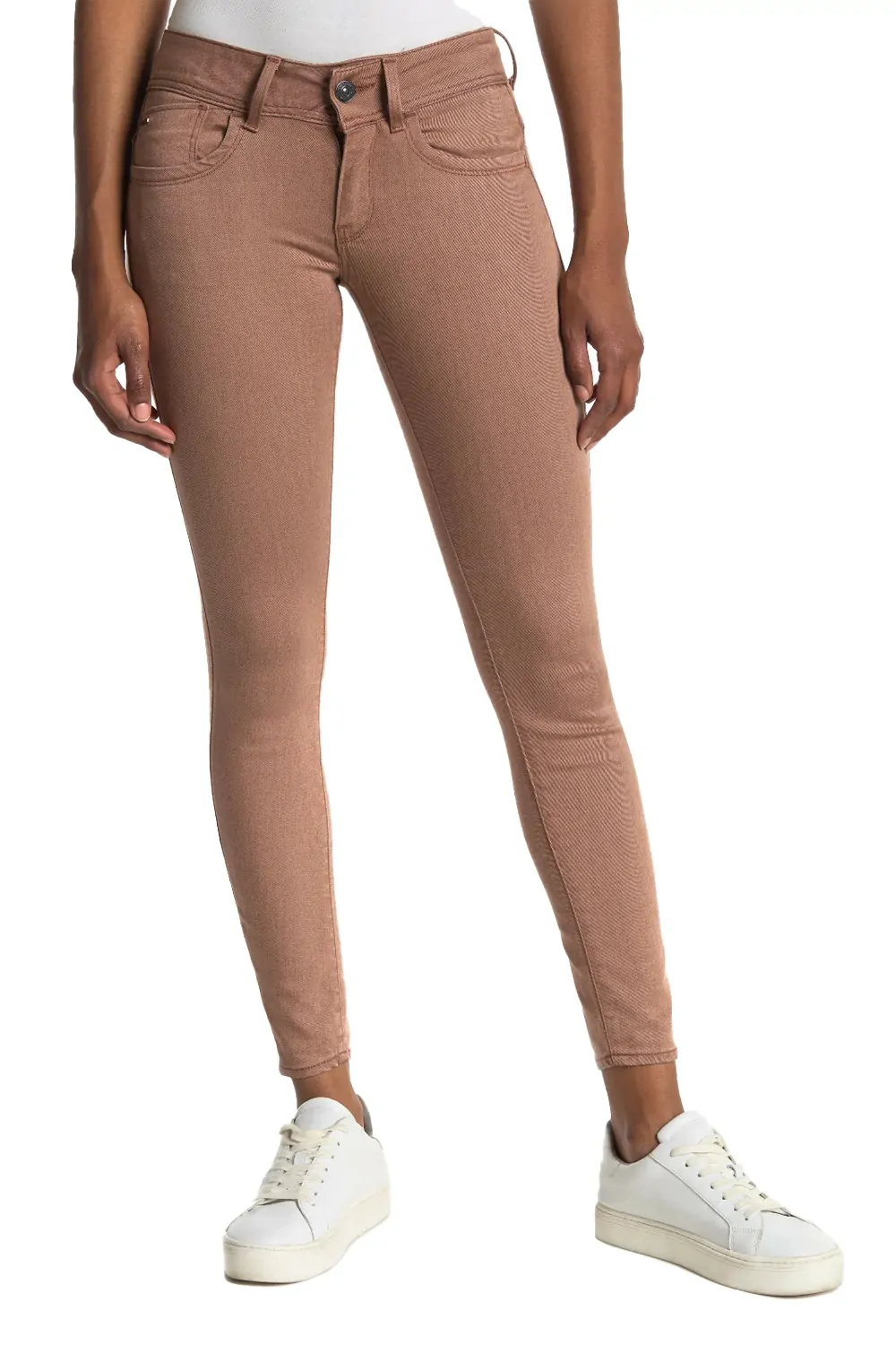 Дамски дънки G‑Star RAW Lynn Mid Skinny Coj  Средна талия  Стеснен крачол  Кафяв
