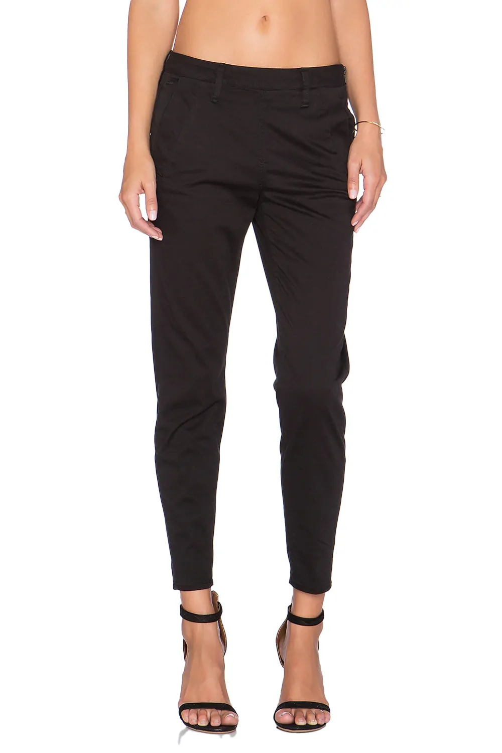Дамски панталони G‑Star RAW New Bronson Mid Slim 2429274 16113‑23  Средна талия  Стеснен крачол  W26‑L32  Черен