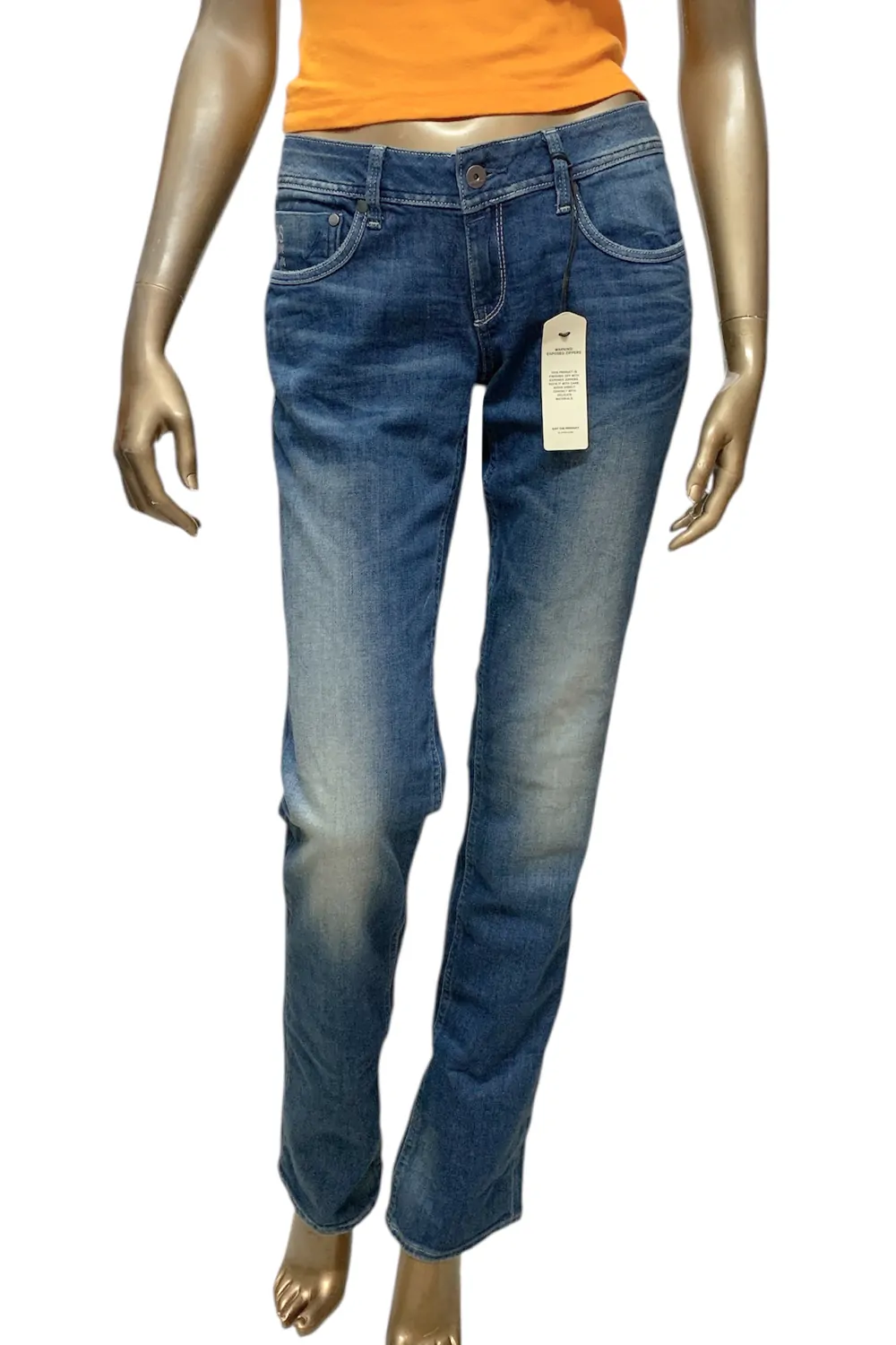 Дамски дънки G-Star RAW Attacc Straight 4745806 16113-22  Central Superstretch Md Aged  Памук  W31-L36  Тъмносин