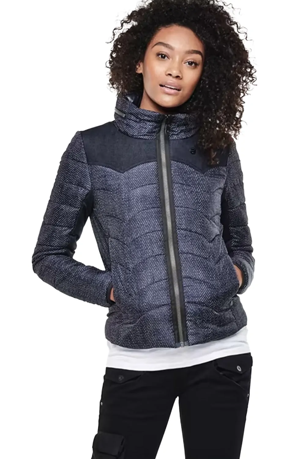 Дамско преходно яке G‑Star RAW Blizzard Tromp Lightweight Jacket 2883328 16113‑28  Втален  Качулка  Леко подплатено  M  Тъмносин