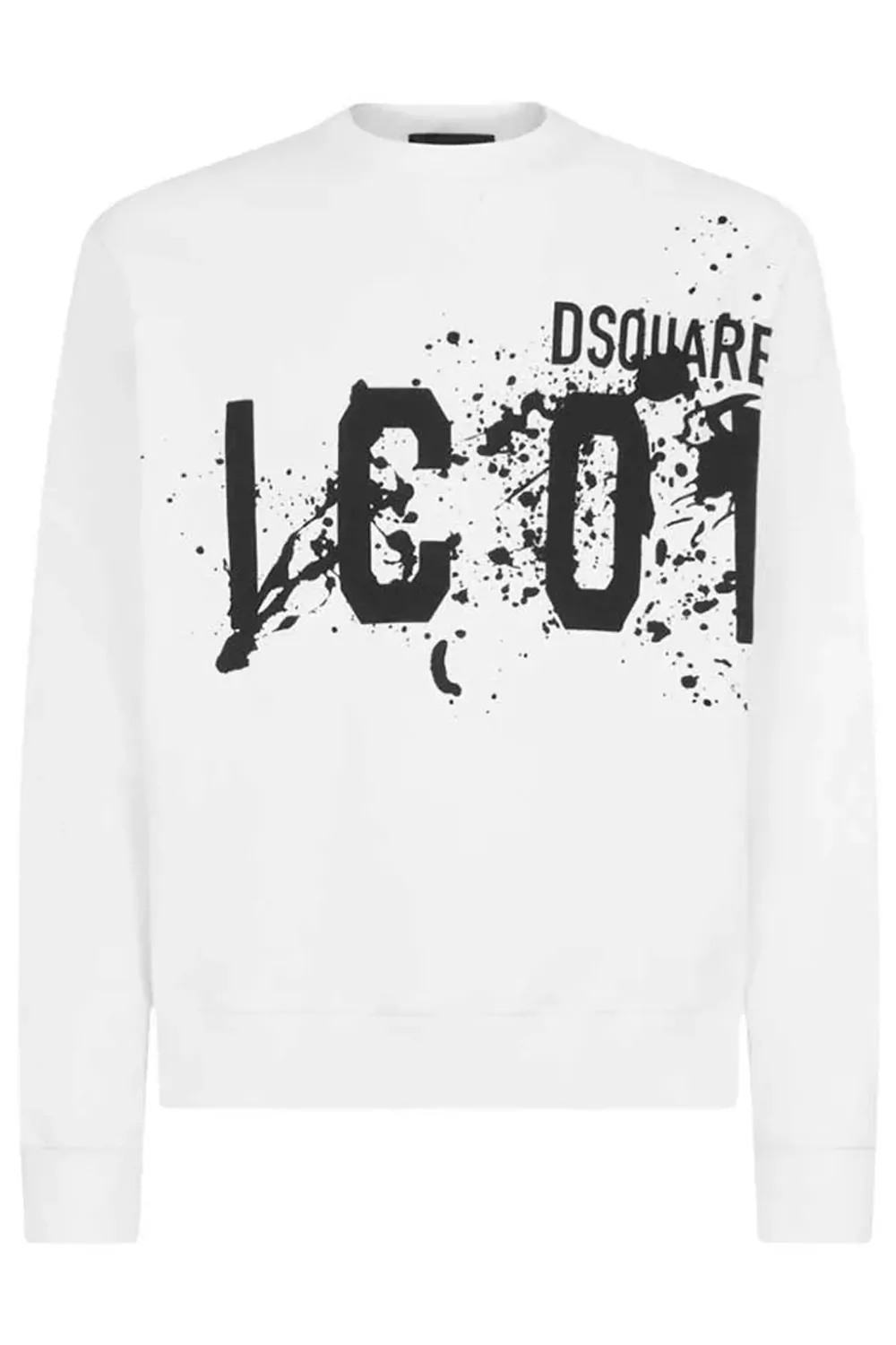 Мъжки суитшърт Dsquared2 ICON  Черен надпис ICON  Бял