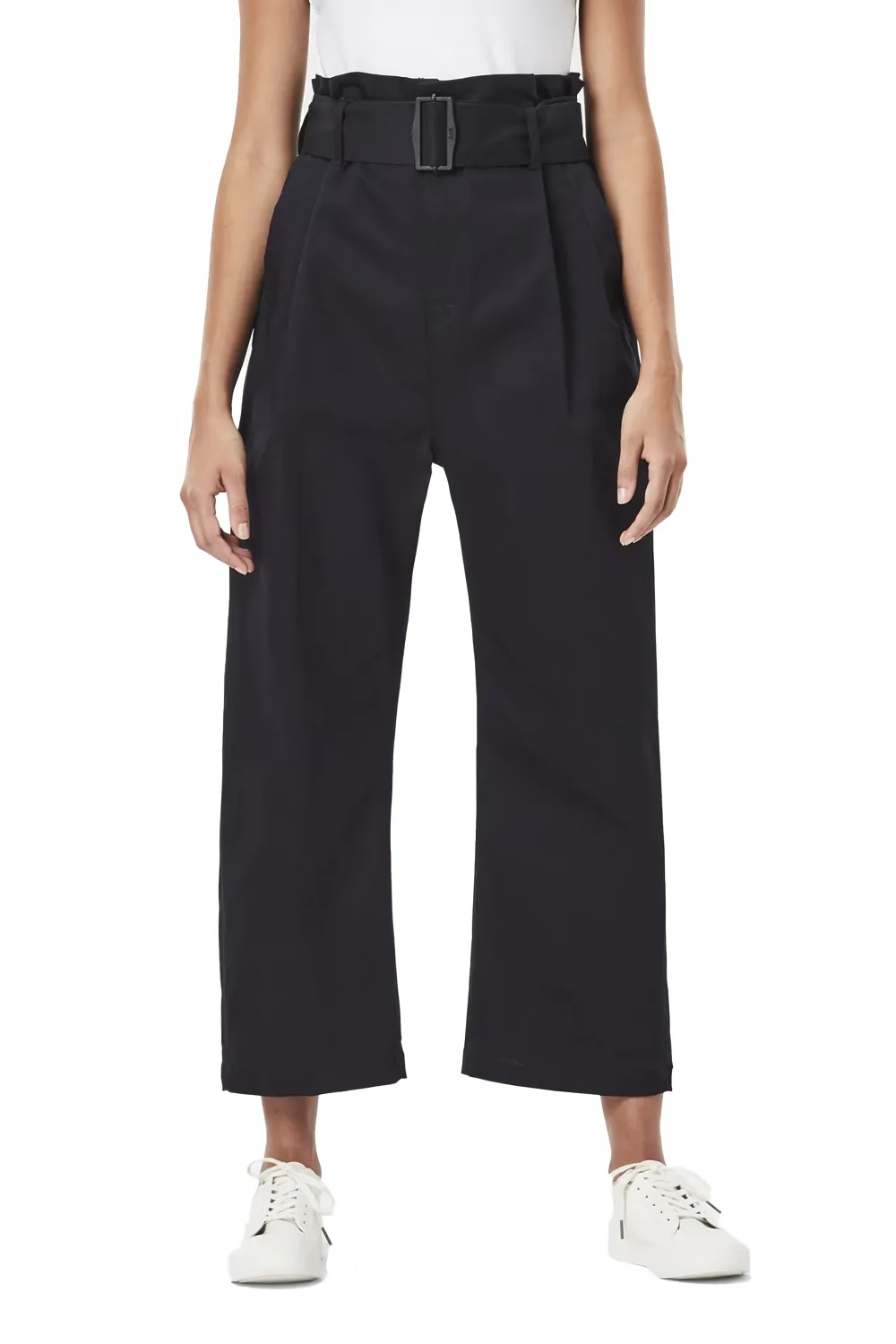 Дамски дънки G‑Star RAW Bronson XL Paperbag Waist Chino  Висока талия  Широки крачоли  Черен