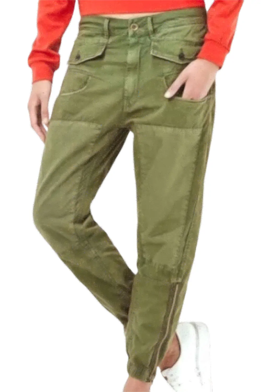 Дамски панталон G-Star RAW Army Radar Mix Loose Cropped  8629474 16113-22  Premium Twill  Памук  W27  Зелен